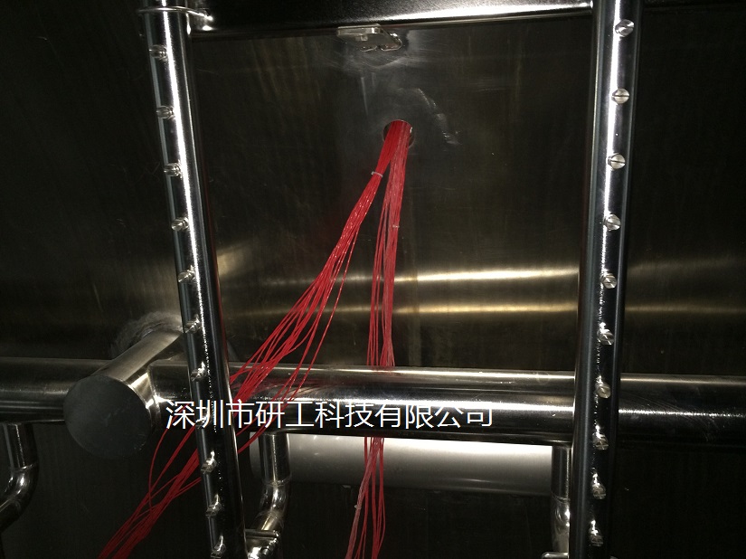 探頭通過(guò)驗(yàn)證孔進(jìn)入滅菌腔內(nèi)